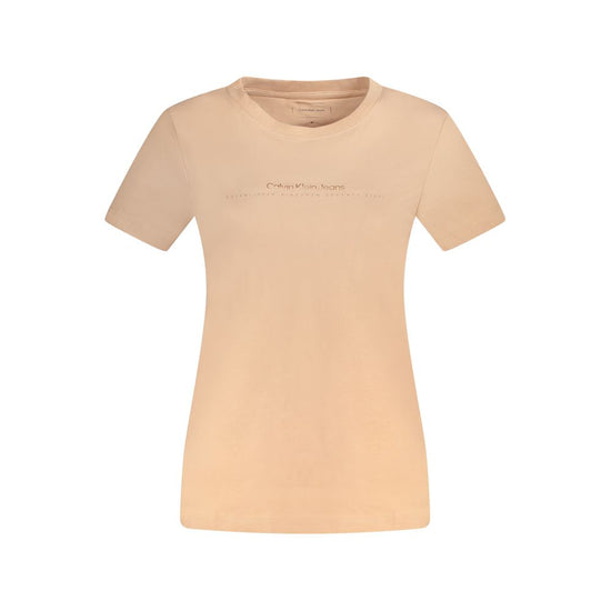 Pink Cotton Women T-Shirt