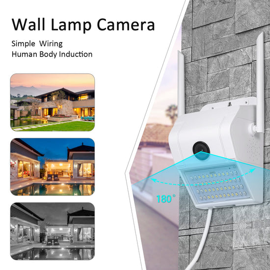 1080P Multifunctional WIFI Wireless Surveillance Outdoor Wall Light Webcam Security Camera PIR Motion Detection IP65 Waterproof