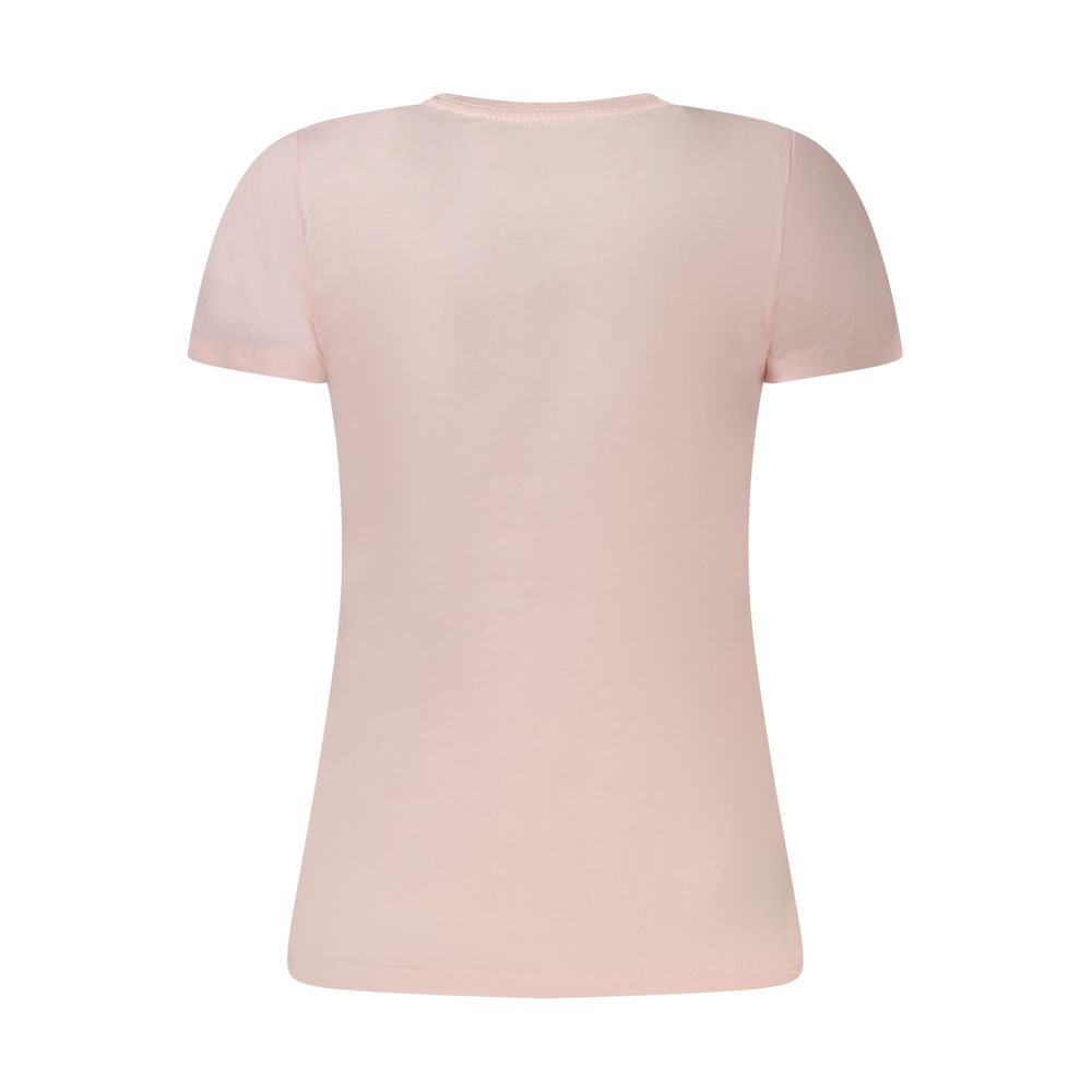 Pink Cotton Women T-Shirt