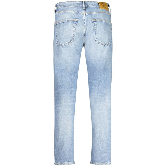 Light Blue Cotton Men Jeans