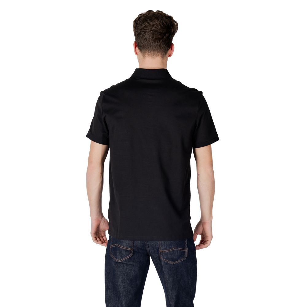 Black Cotton Polo Shirt