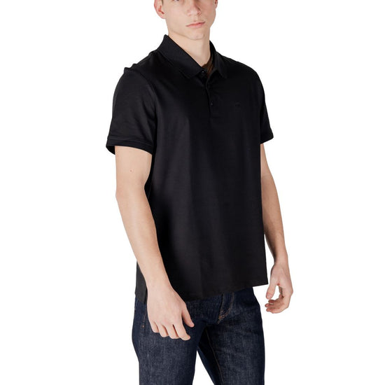 Black Cotton Polo Shirt