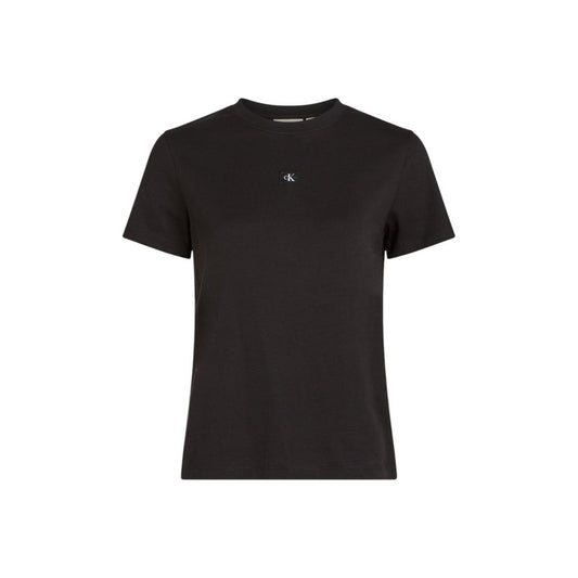 Black Cotton Rigenerato Tops & T-Shirt