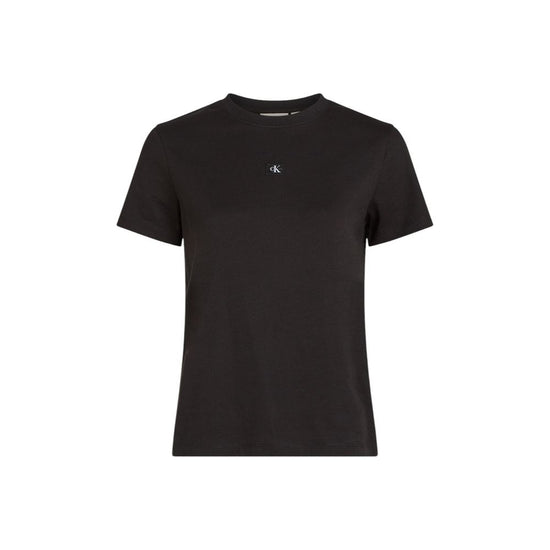 Black Cotton Rigenerato Tops & T-Shirt