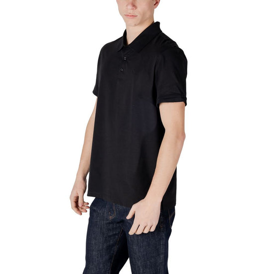 Black Cotton Polo Shirt