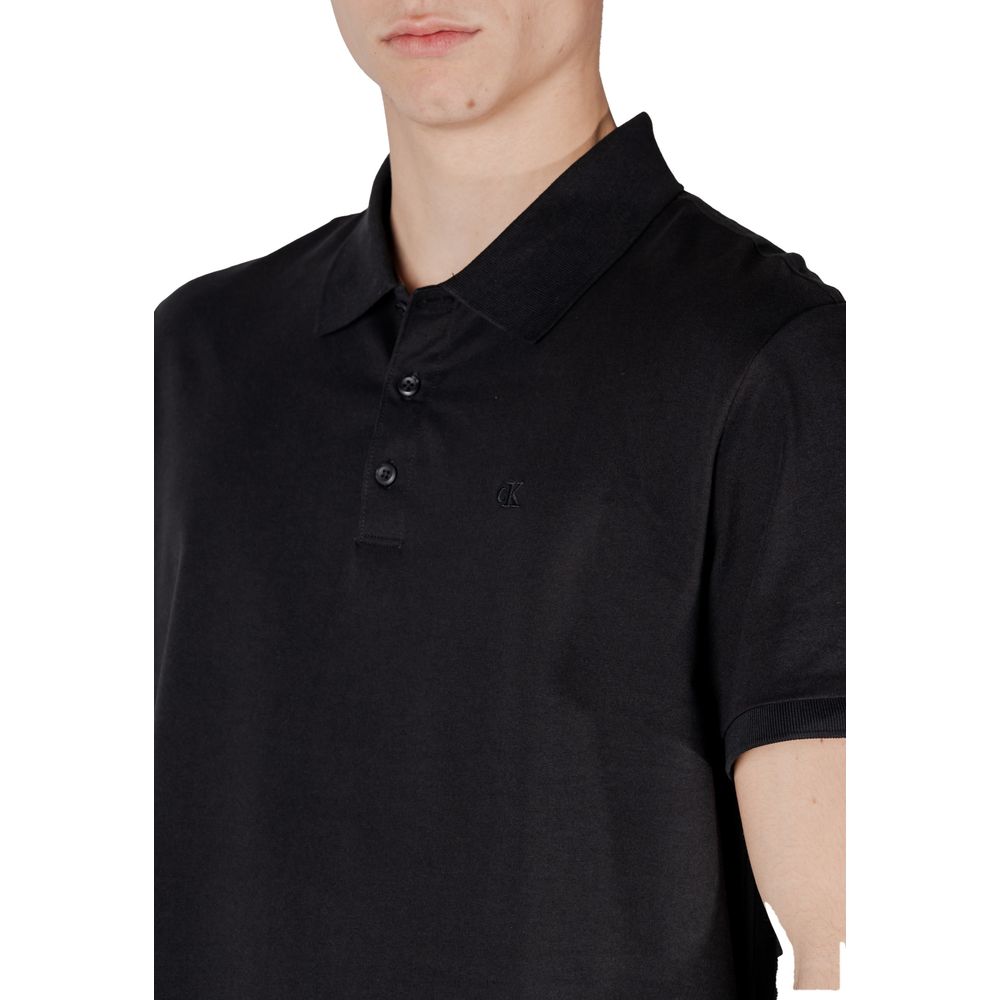 Black Cotton Polo Shirt