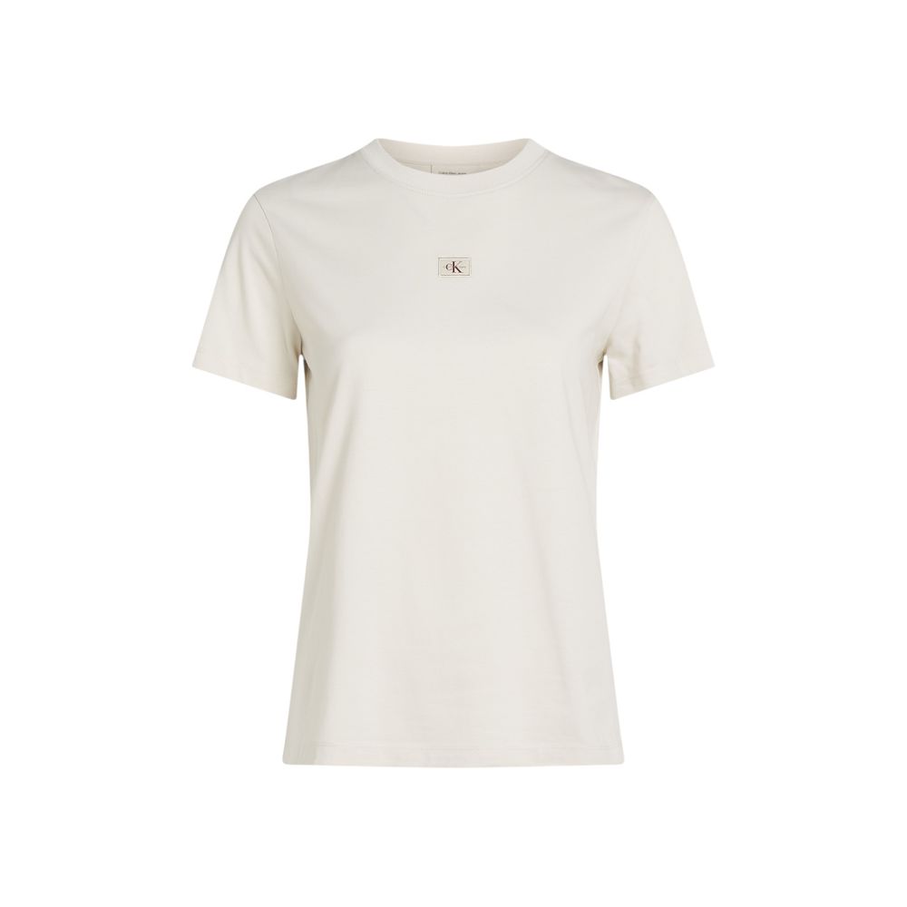 Beige Cotton Rigenerato Tops & T-Shirt