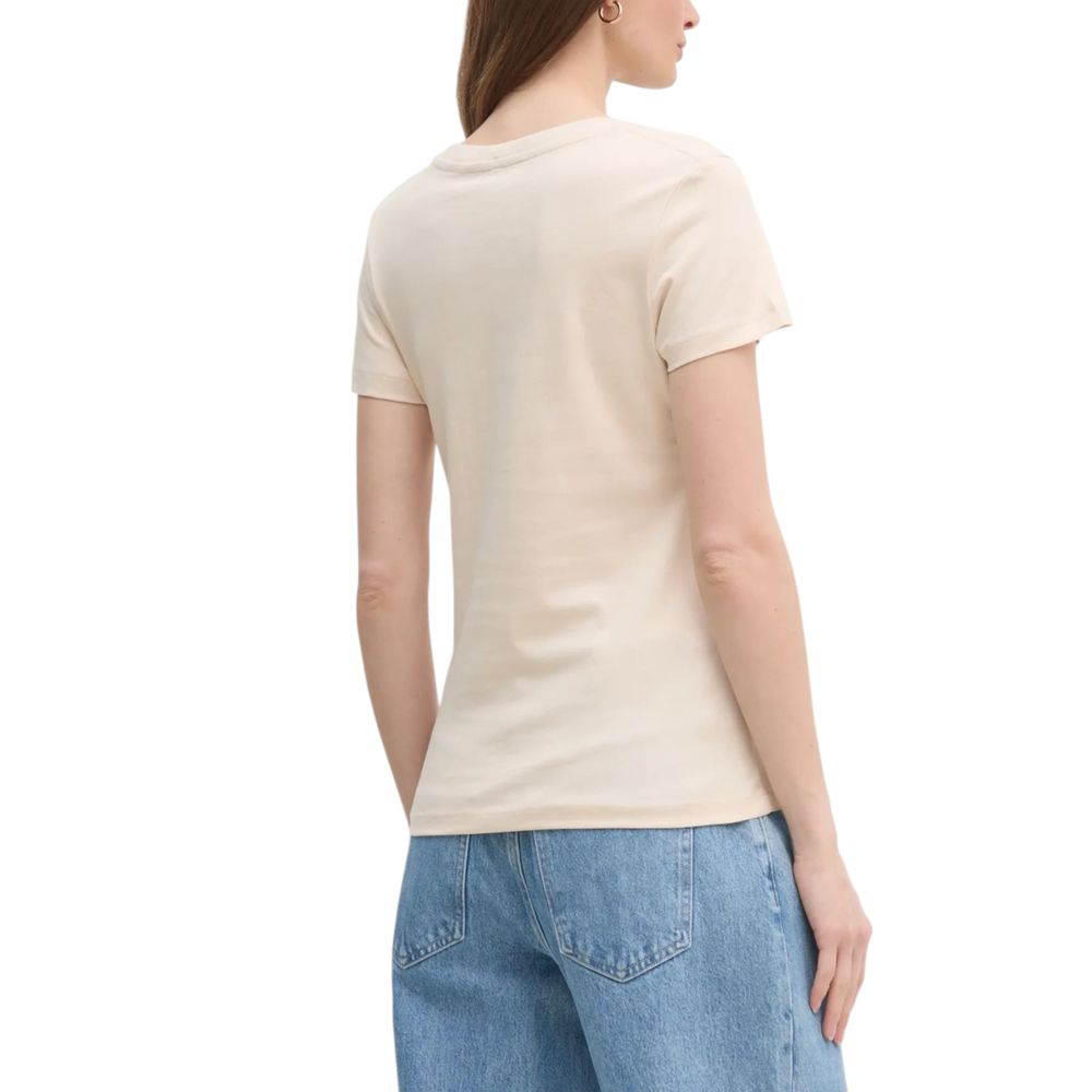 Beige Cotton Rigenerato Tops & T-Shirt