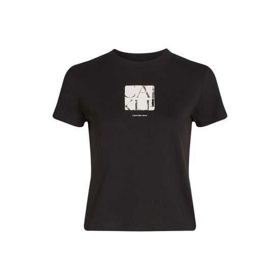 Black Cotton Rigenerato Tops & T-Shirt