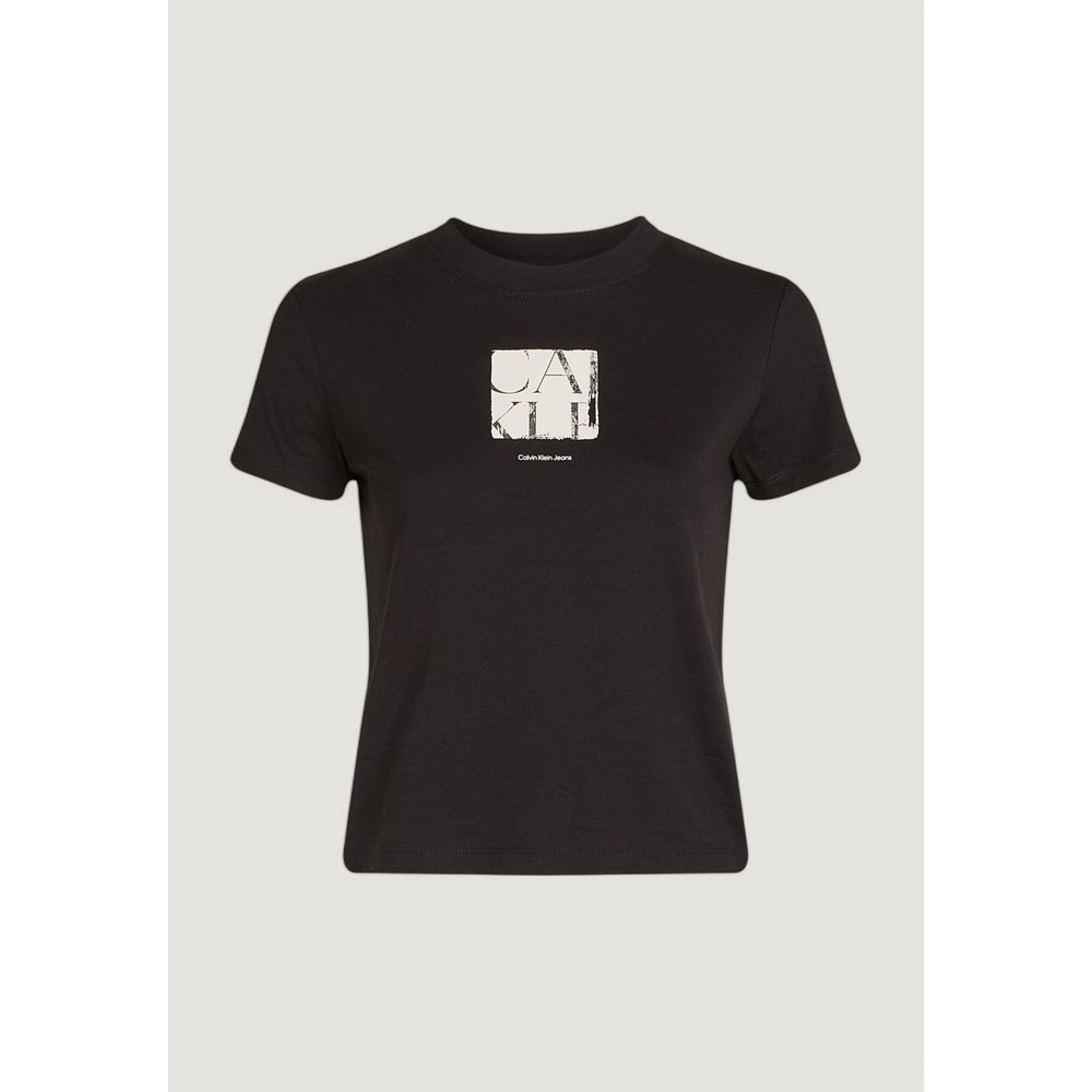 Black Cotton Rigenerato Tops & T-Shirt