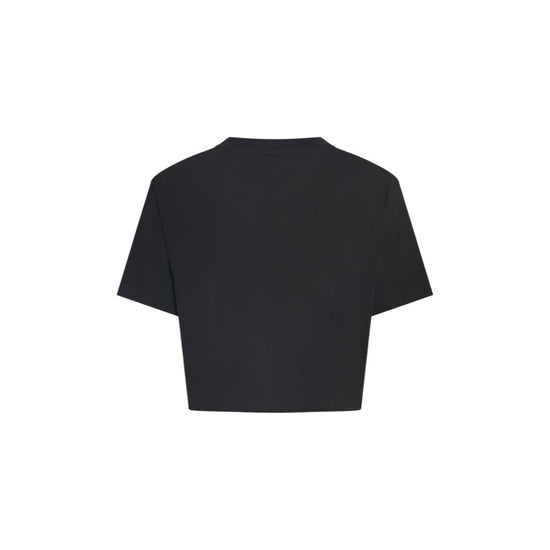 Black Cotton Rigenerato Tops & T-Shirt