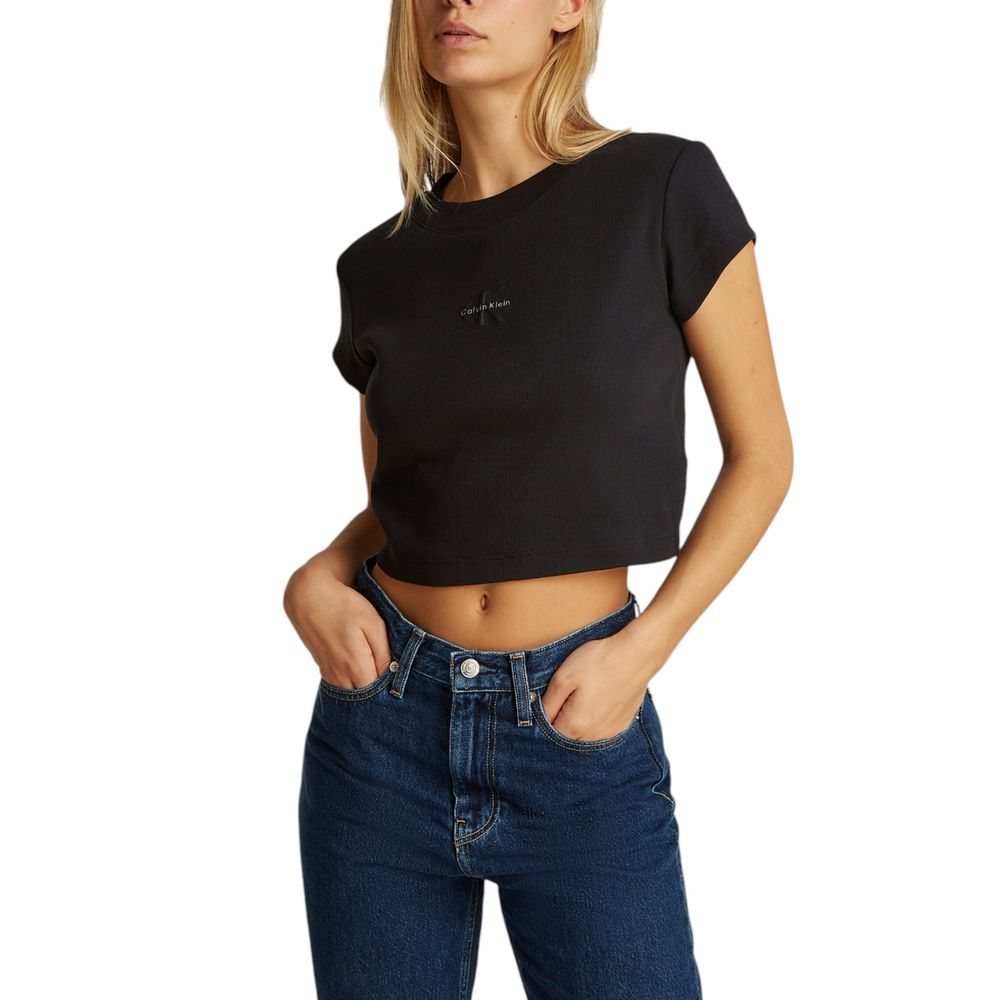 Black Cotton Tops & T-Shirt