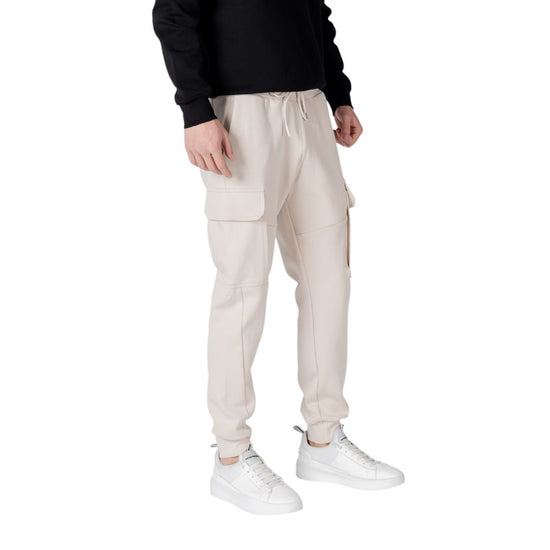 Cream Cotton Jeans & Pant