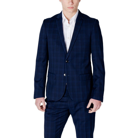 Blue Polyester Suit