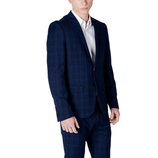 Blue Polyester Suit