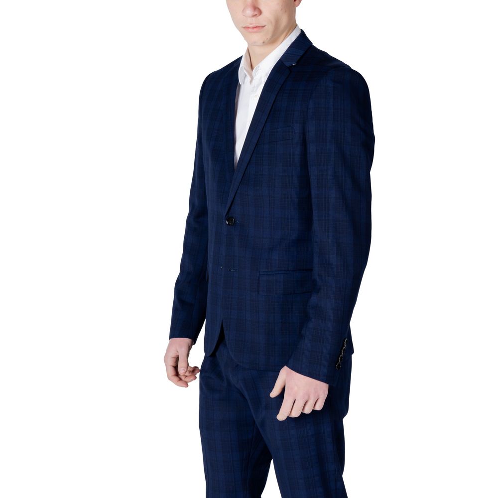 Blue Polyester Suit