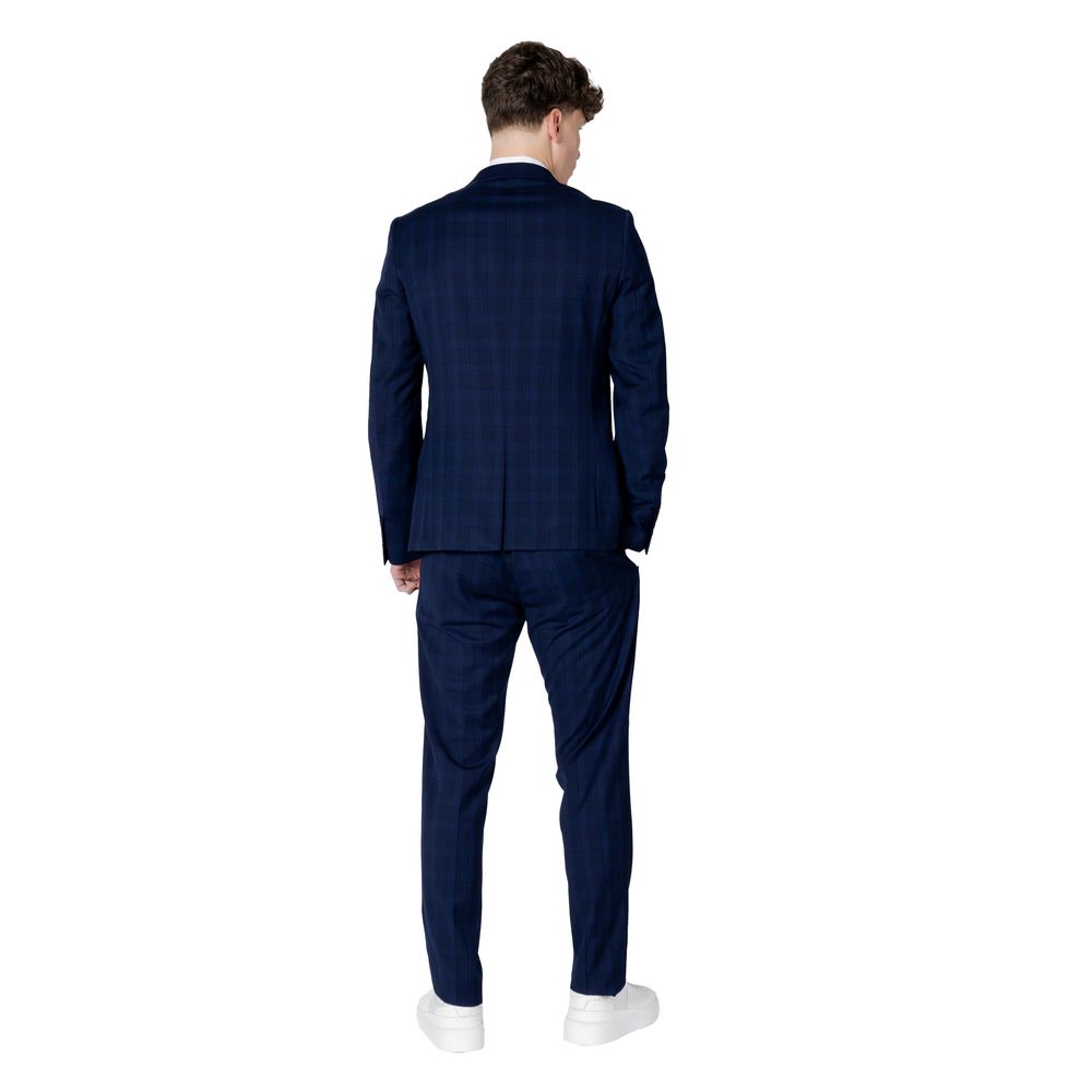 Blue Polyester Suit