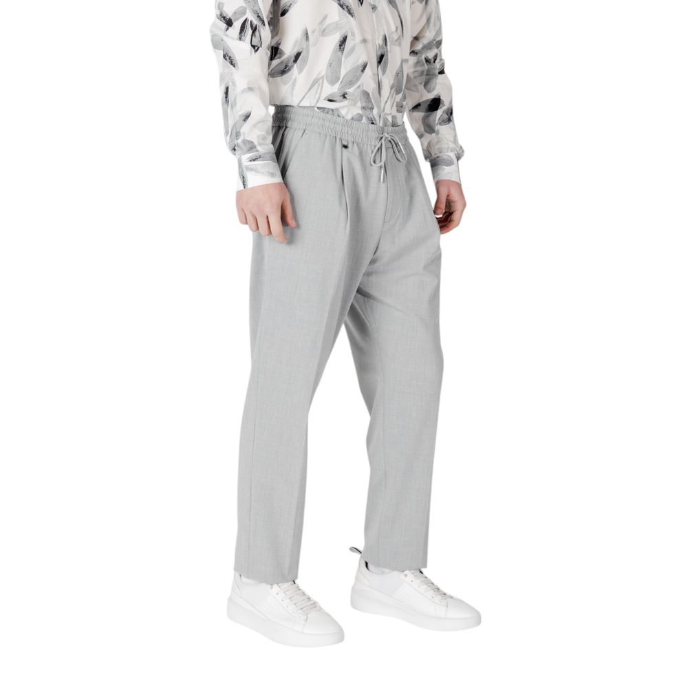 Gray Polyester Jeans & Pant