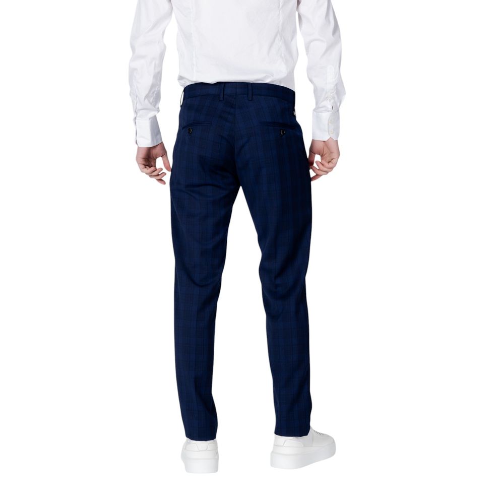 Blue Polyester Jeans & Pant