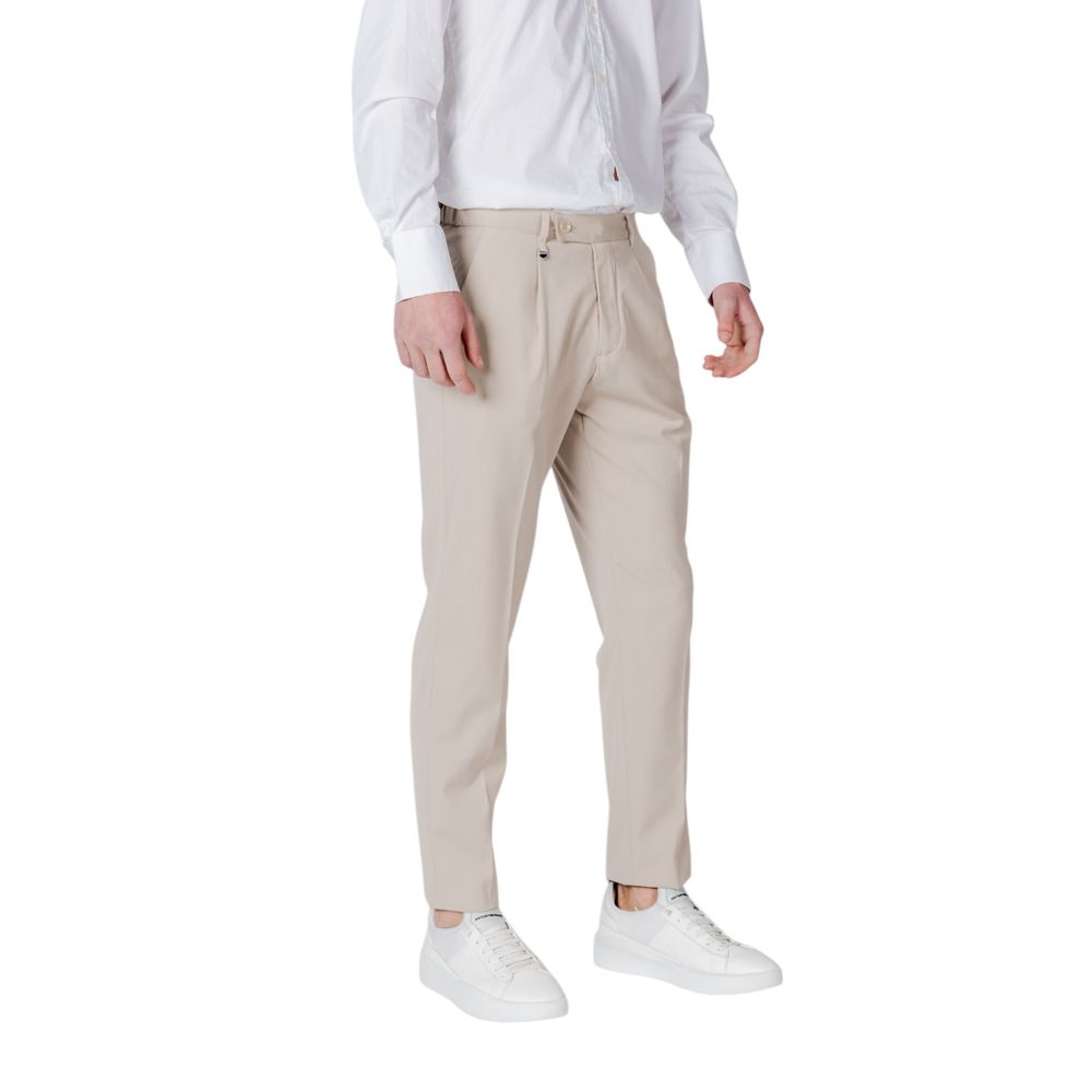 Beige Polyester Jeans & Pant