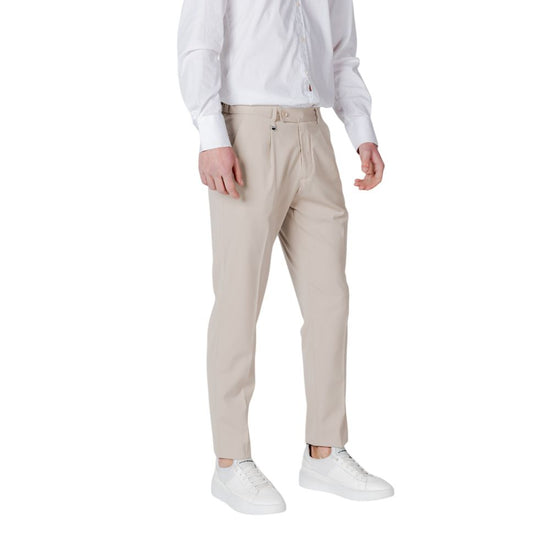 Beige Polyester Jeans & Pant