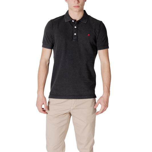 Black Cotton Polo Shirt