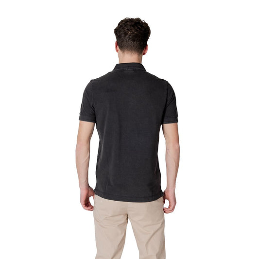 Black Cotton Polo Shirt