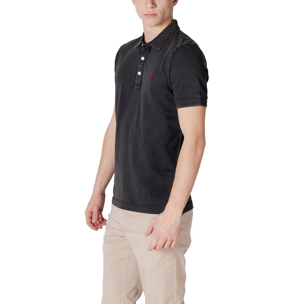 Black Cotton Polo Shirt