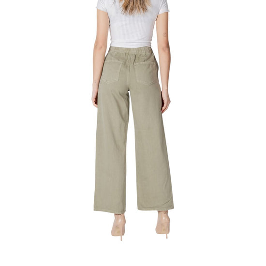 Green Cotton Jeans & Pant