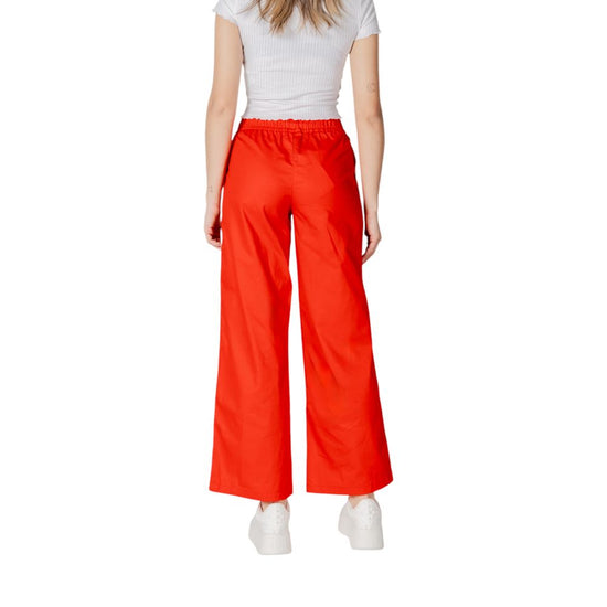 Red Cotton Jeans & Pant