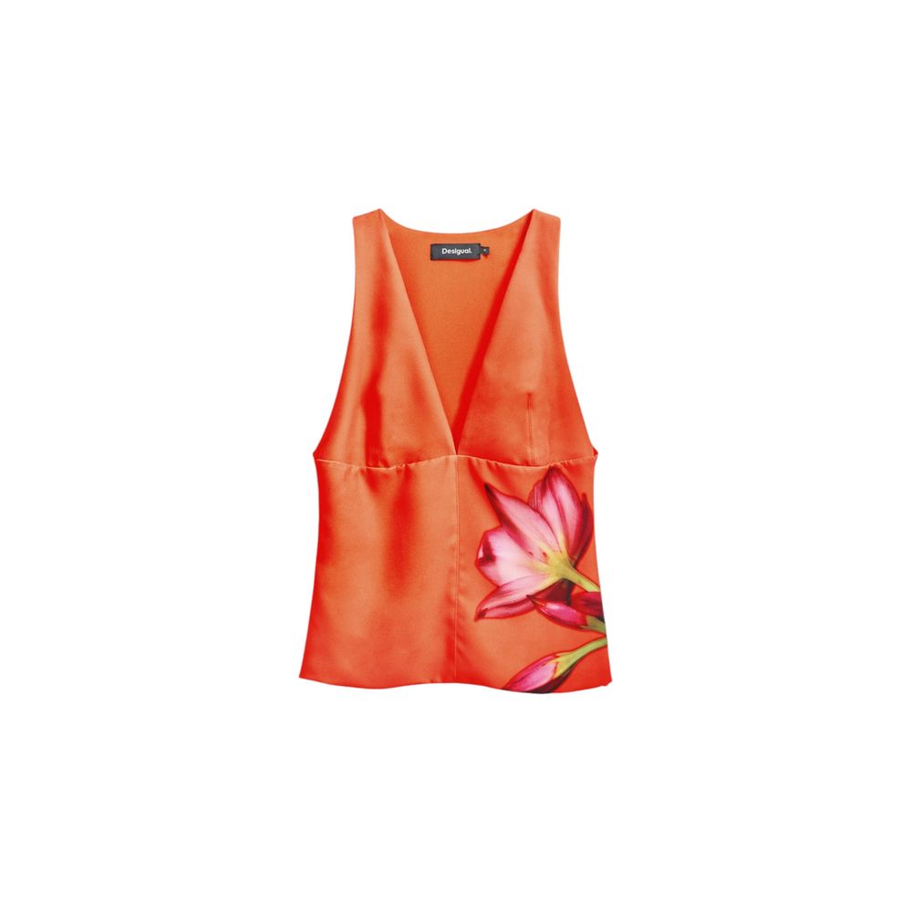 Orange Polyester Tops & T-Shirt