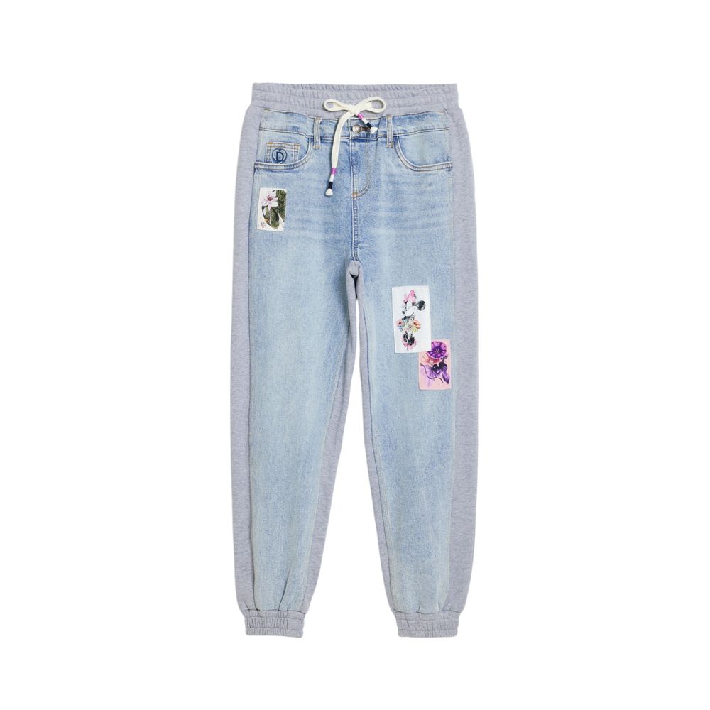 Light Blue Cotton Jeans & Pant