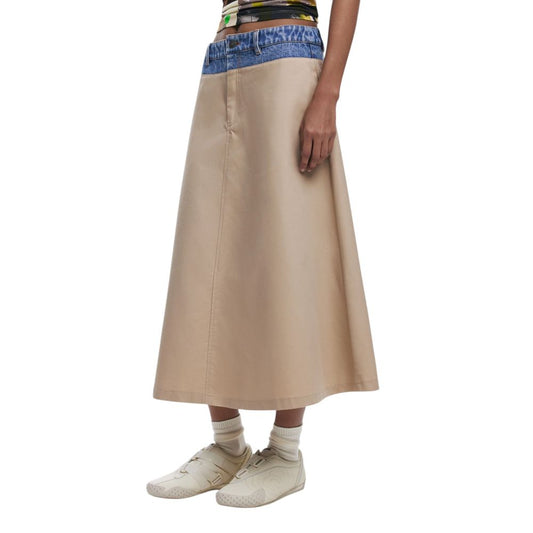 Beige Cotton Skirt