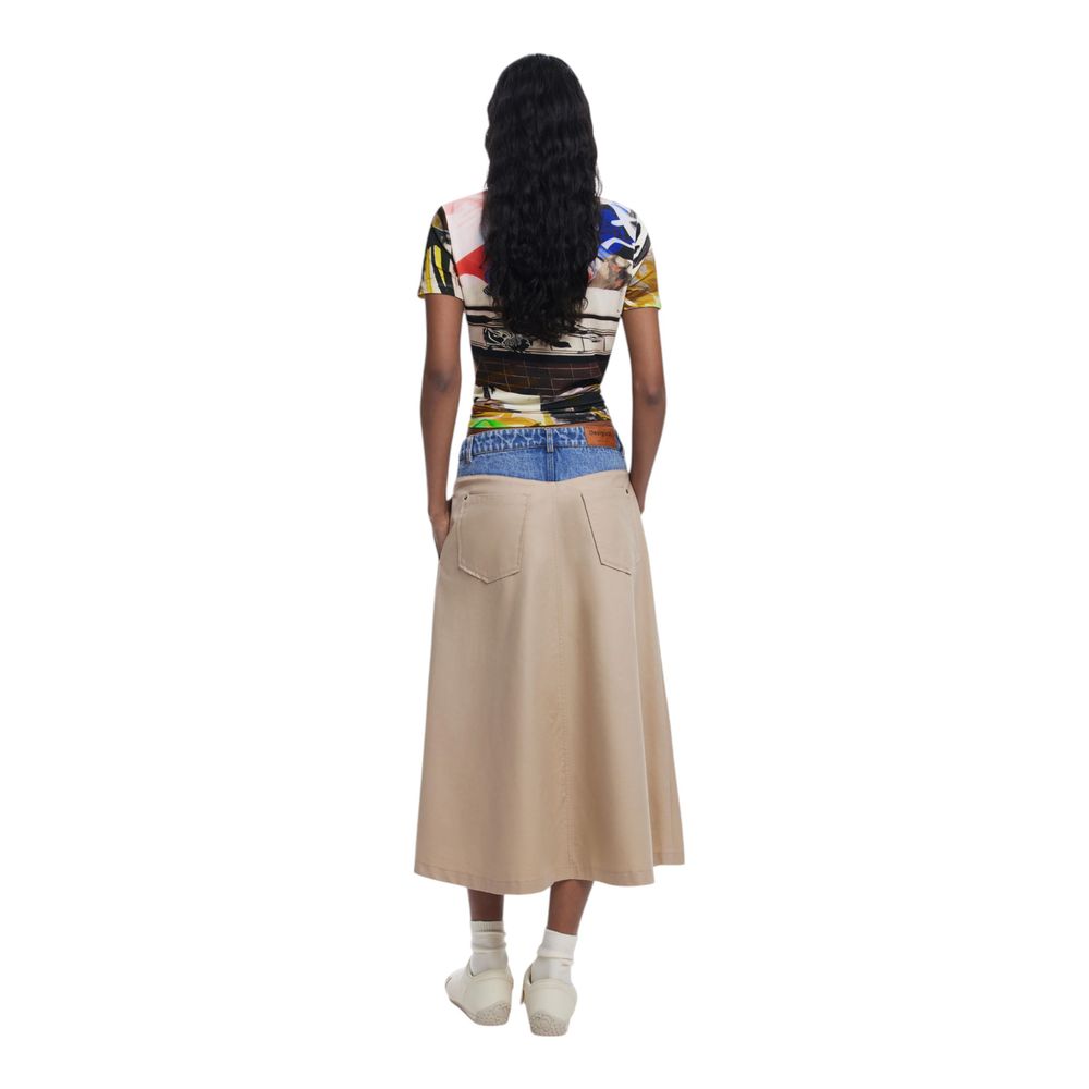 Beige Cotton Skirt