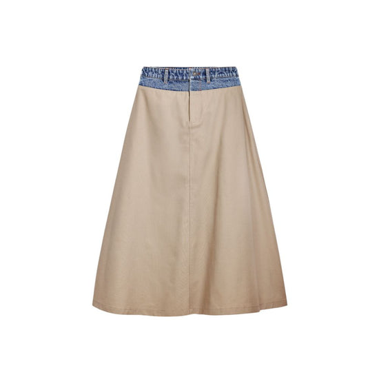 Beige Cotton Skirt