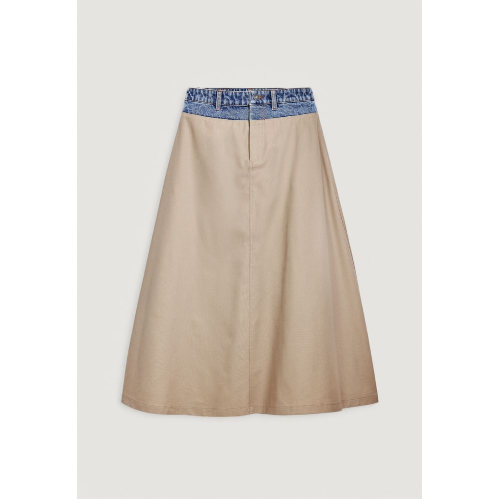 Beige Cotton Skirt