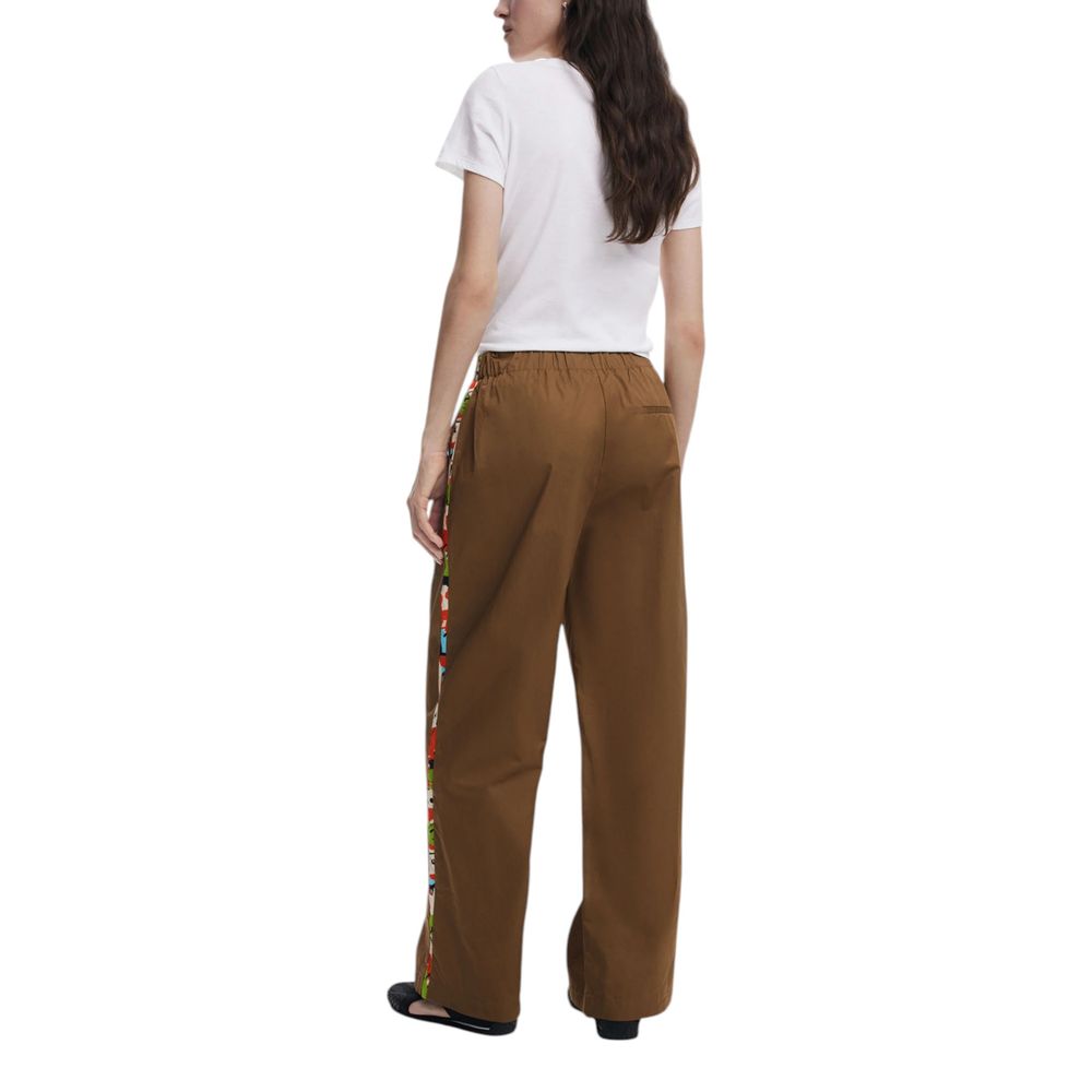 Beige Cotton Jeans & Pant