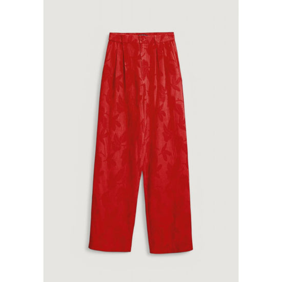 Red Cotton Jeans & Pant