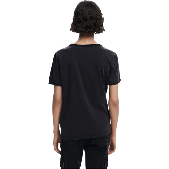 Black Cotton Tops & T-Shirt