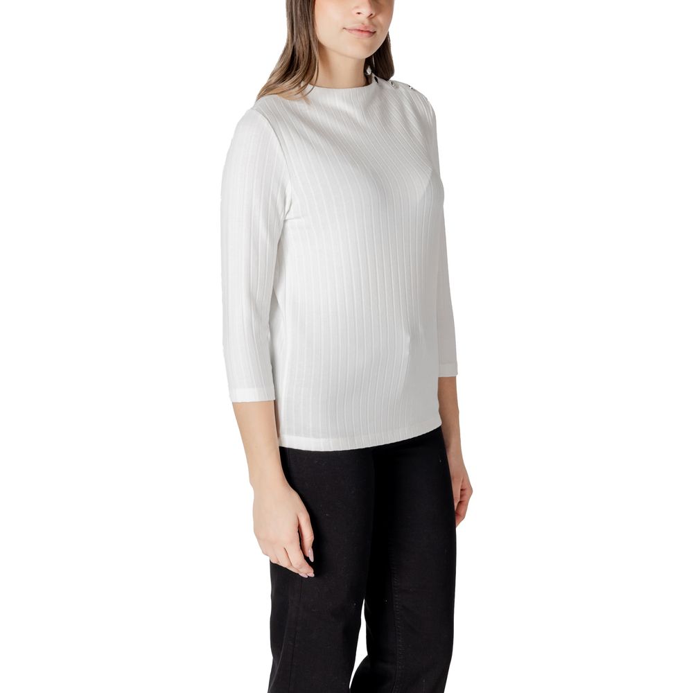 White Polyester Tops & T-Shirt