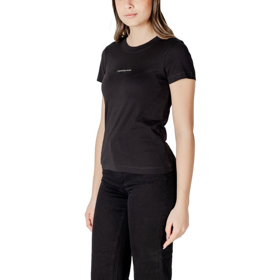 Black Cotton Rigenerato Tops & T-Shirt