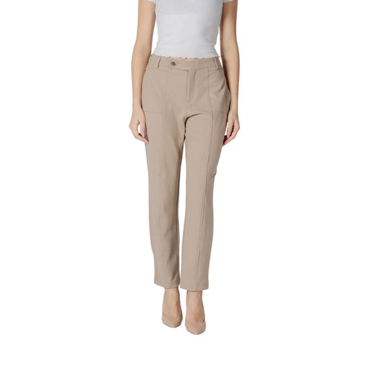 Beige Viscose Jeans & Pant