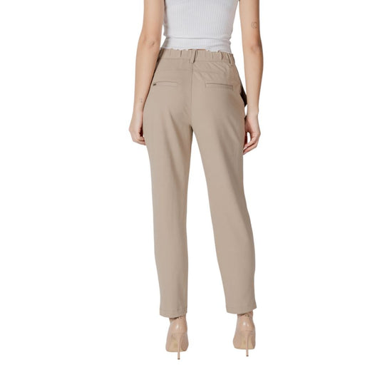 Beige Viscose Jeans & Pant