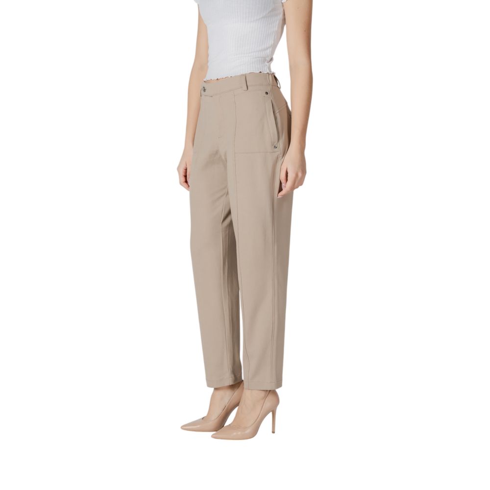 Beige Viscose Jeans & Pant