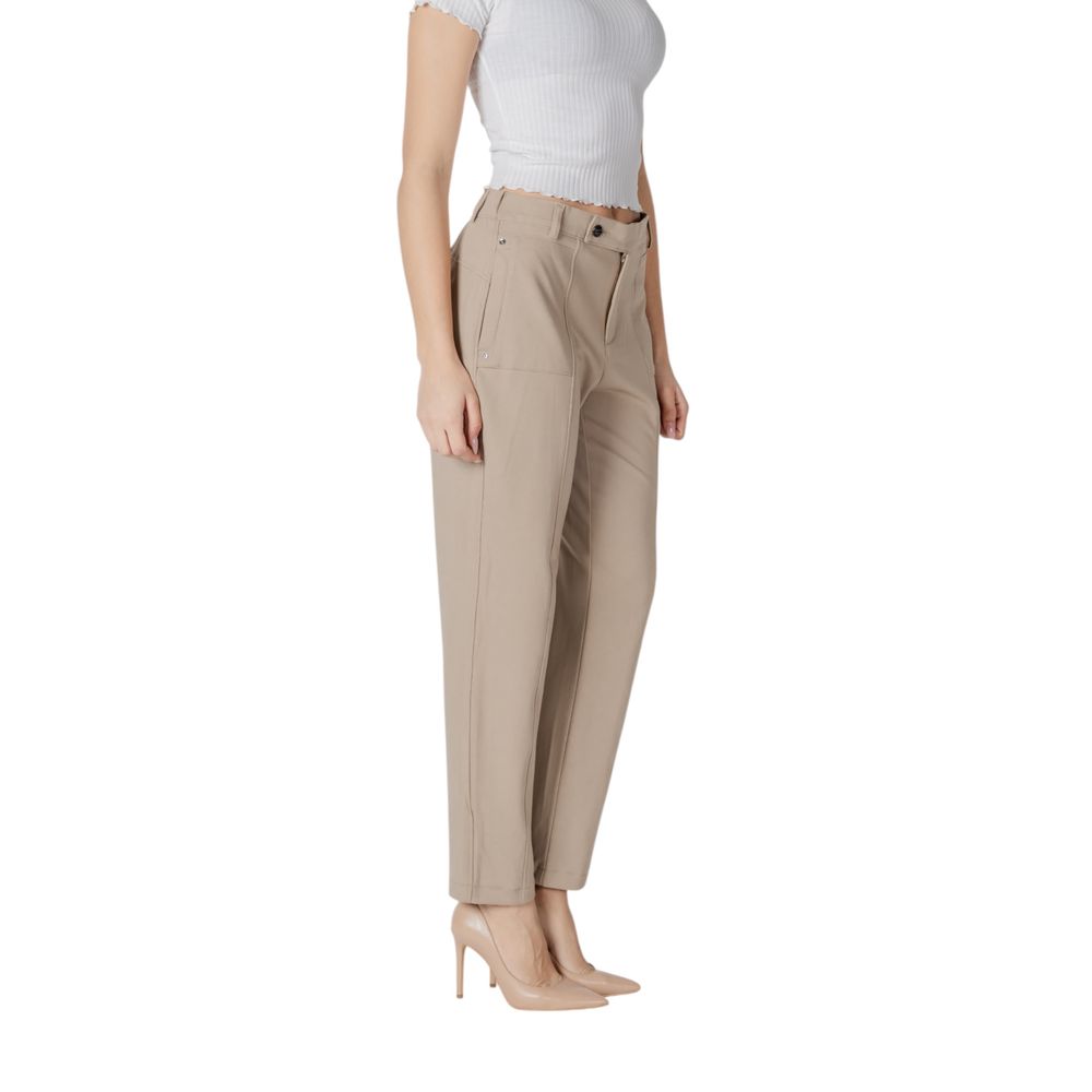 Beige Viscose Jeans & Pant