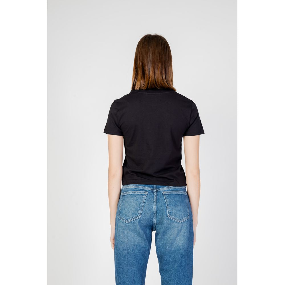 Black Cotton Tops & T-Shirt