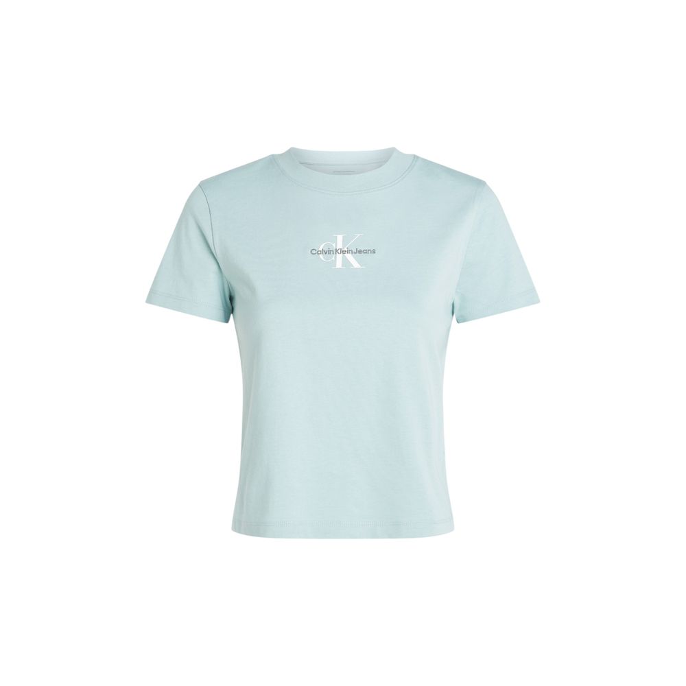 Light Blue Cotton Tops & T-Shirt