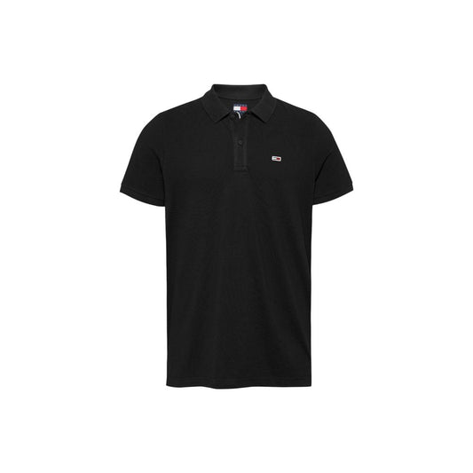 Black Cotton Polo Shirt