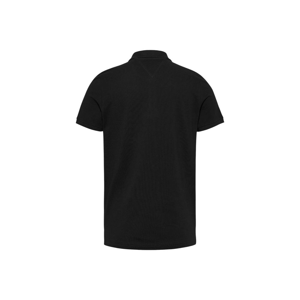 Black Cotton Polo Shirt