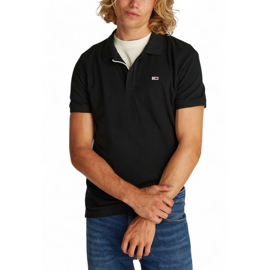 Black Cotton Polo Shirt